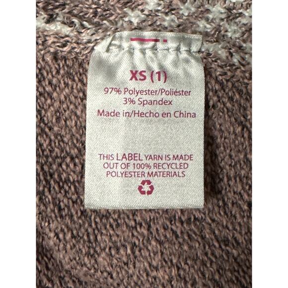 No Boundaries Pink & White Heart Sweater – XS – NWT – Recycled Polyester - SOFT - Picture 7 of 7